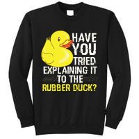 Funny Programmer Rubber Duck Debugging Sweatshirt