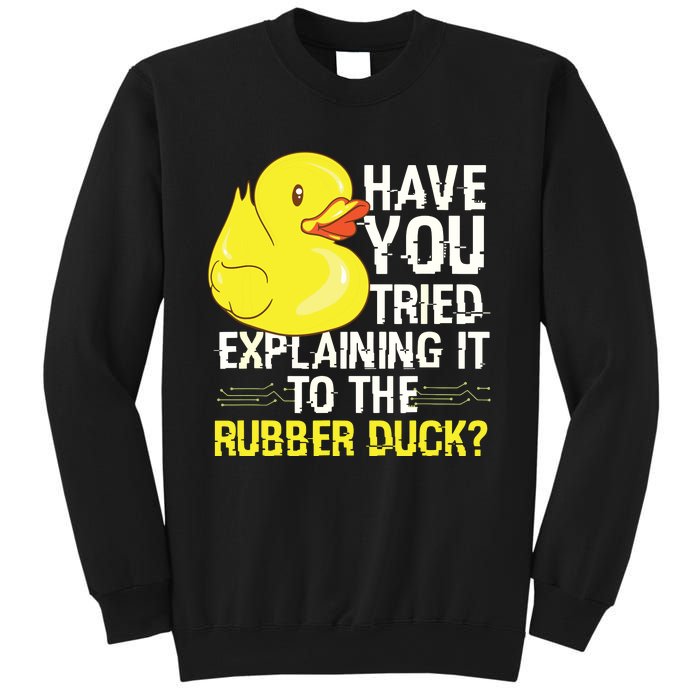 Funny Programmer Rubber Duck Debugging Sweatshirt