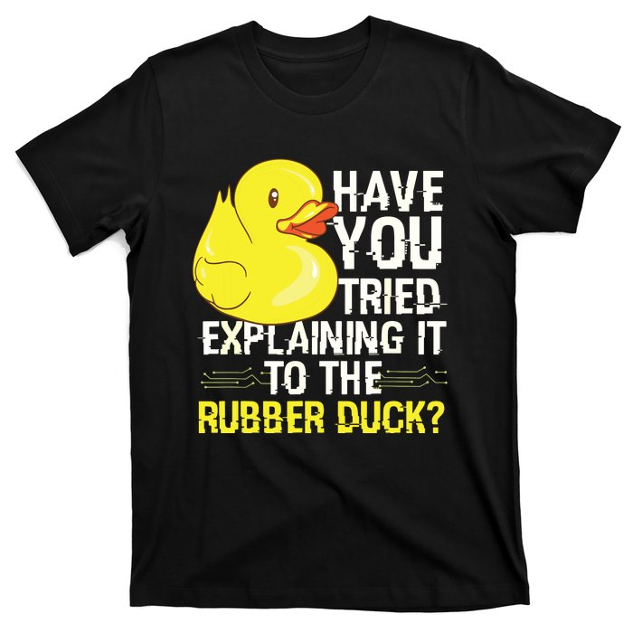 Funny Programmer Rubber Duck Debugging T-Shirt