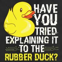 Funny Programmer Rubber Duck Debugging Crop Fleece Hoodie
