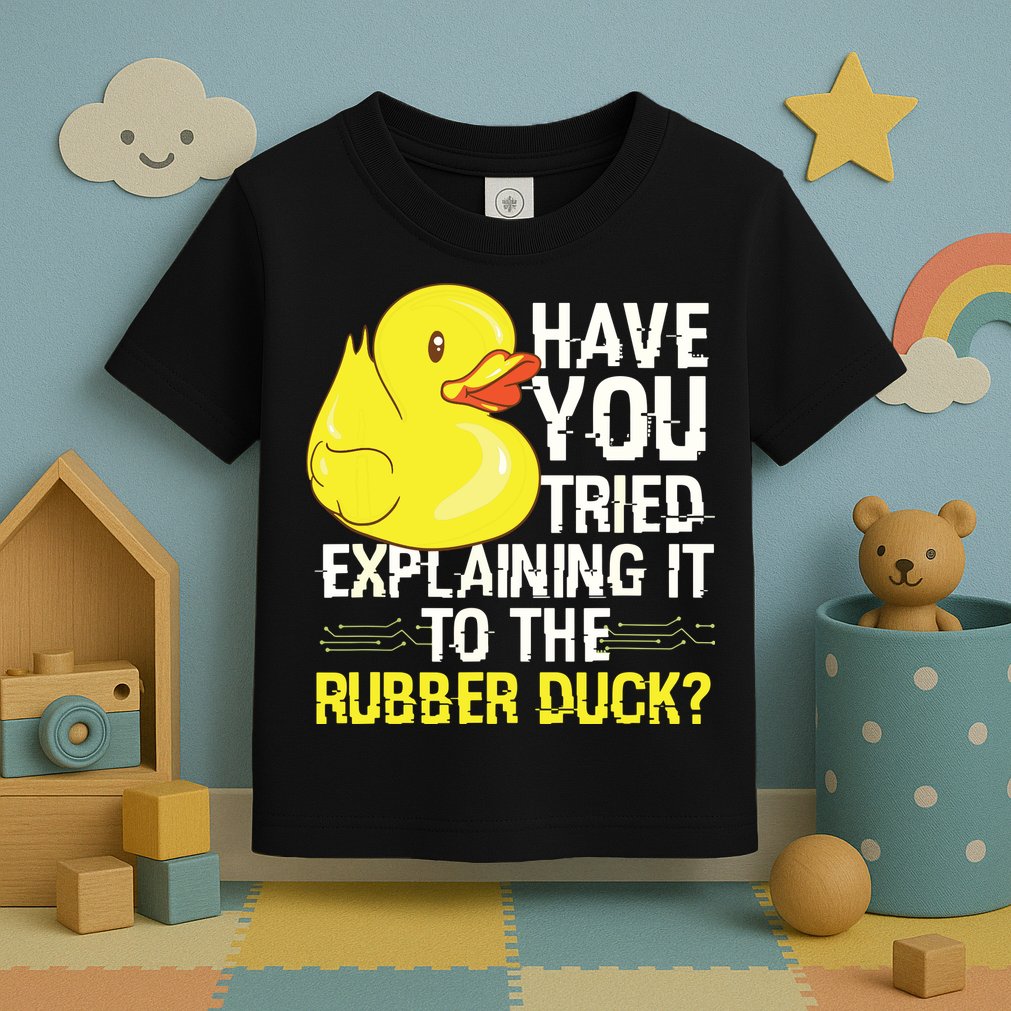 Funny Programmer Rubber Duck Debugging Toddler T-Shirt