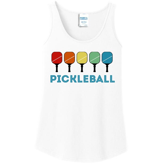 Funny Pickleball Retro Vintage Ladies Essential Tank