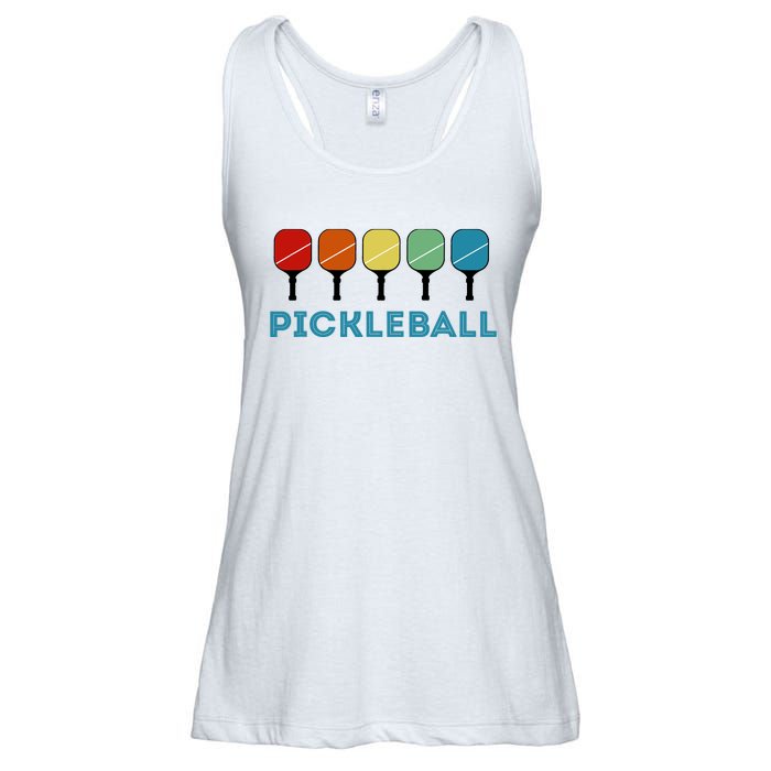 Funny Pickleball Retro Vintage Ladies Essential Flowy Tank