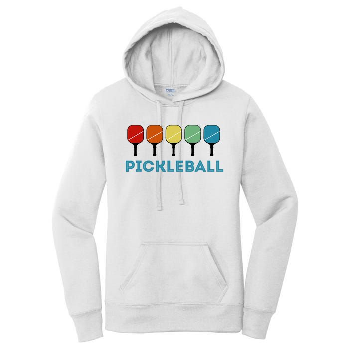 Funny Pickleball Retro Vintage Women's Pullover Hoodie