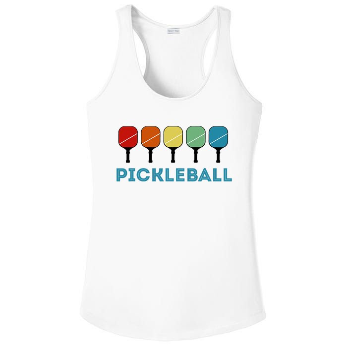 Funny Pickleball Retro Vintage Ladies PosiCharge Competitor Racerback Tank