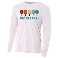 Funny Pickleball Retro Vintage Cooling Performance Long Sleeve Crew