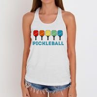 Funny Pickleball Retro Vintage Women's Knotted Racerback Tank