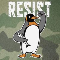 Funny Penguin Resist Penguins Protest Against Tariffs Legacy Tie Dye Trucker Hat
