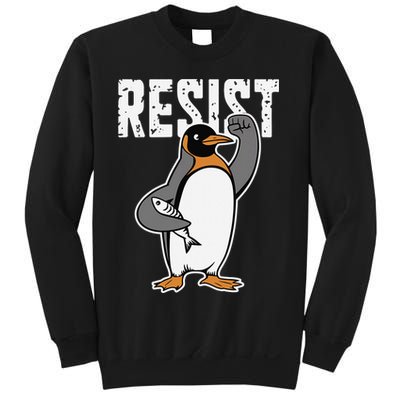 Funny Penguin Resist Penguins Protest Against Tariffs Sweatshirt