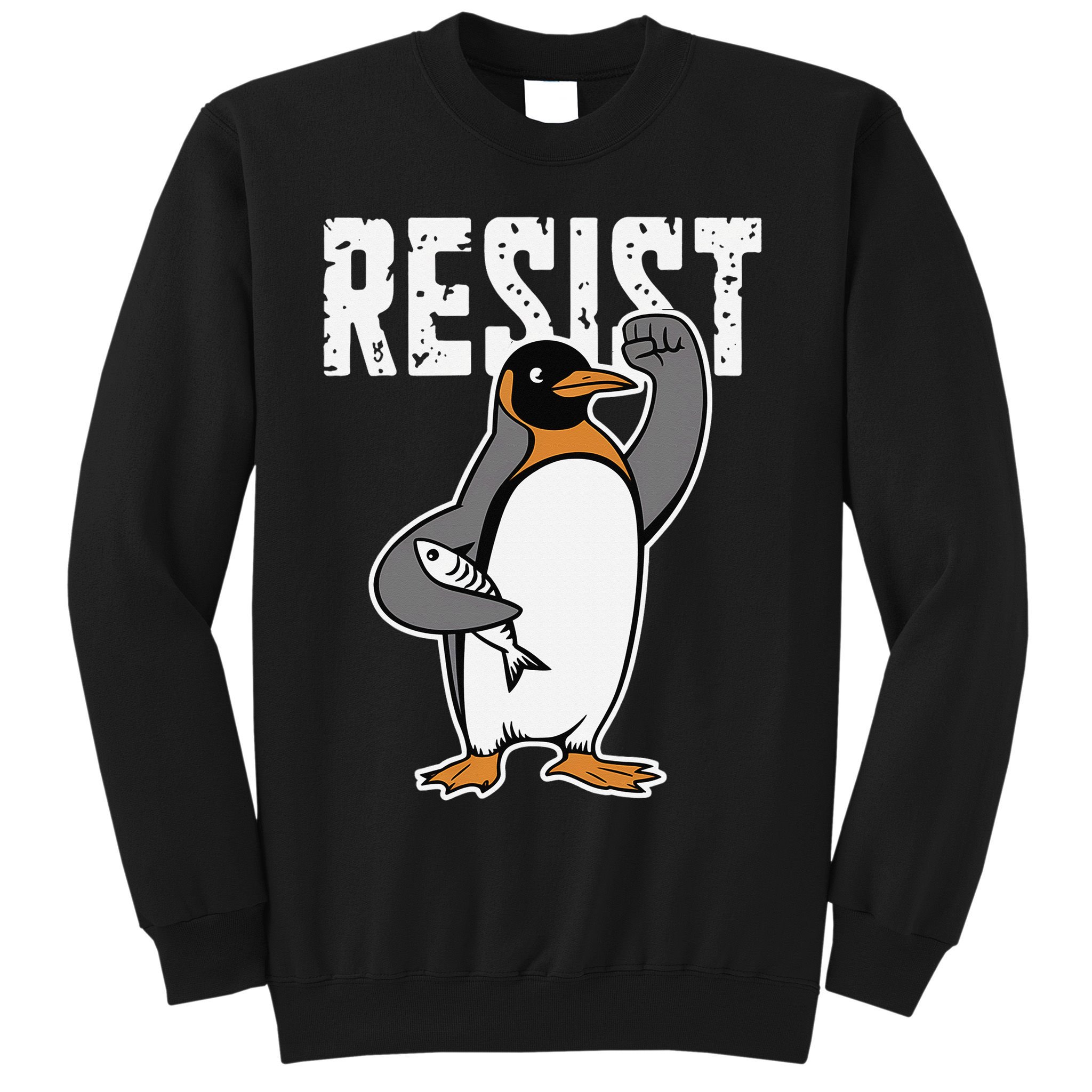 Funny Penguin Resist Penguins Protest Against Tariffs Sweatshirt