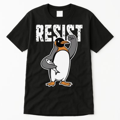 Funny Penguin Resist Penguins Protest Against Tariffs Tall T-Shirt