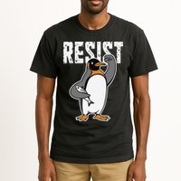 Funny Penguin Resist Penguins Protest Against Tariffs Tall T-Shirt