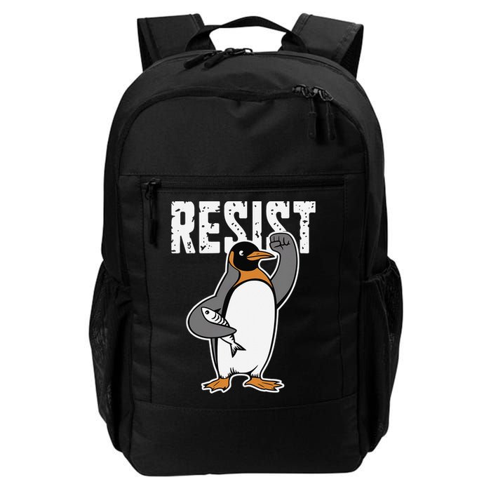Funny Penguin Resist Penguins Protest Against Tariffs Backpack