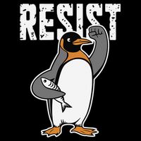 Funny Penguin Resist Penguins Protest Against Tariffs 7-Panel Snapback Hat