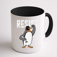 Funny Penguin Resist Penguins Protest Against Tariffs Mug
