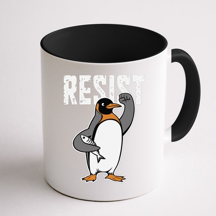 Funny Penguin Resist Penguins Protest Against Tariffs Mug