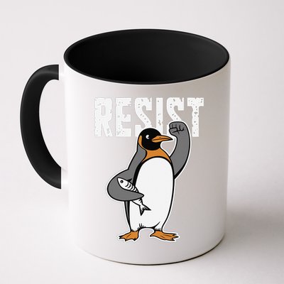 Funny Penguin Resist Penguins Protest Against Tariffs Mug