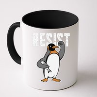 Funny Penguin Resist Penguins Protest Against Tariffs Mug
