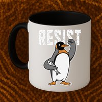 Funny Penguin Resist Penguins Protest Against Tariffs Mug