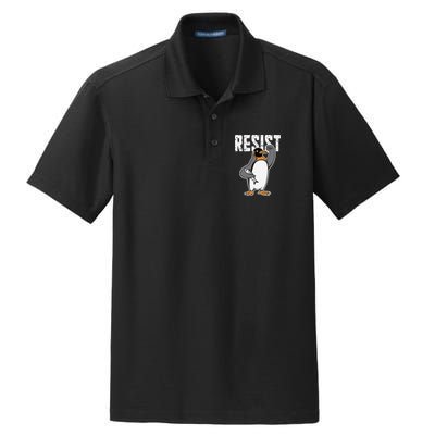 Funny Penguin Resist Penguins Protest Against Tariffs Dry Zone Grid Polo