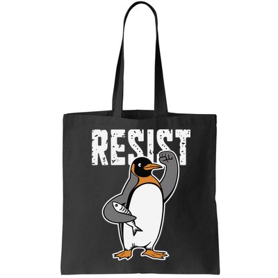 Funny Penguin Resist Penguins Protest Against Tariffs Bag