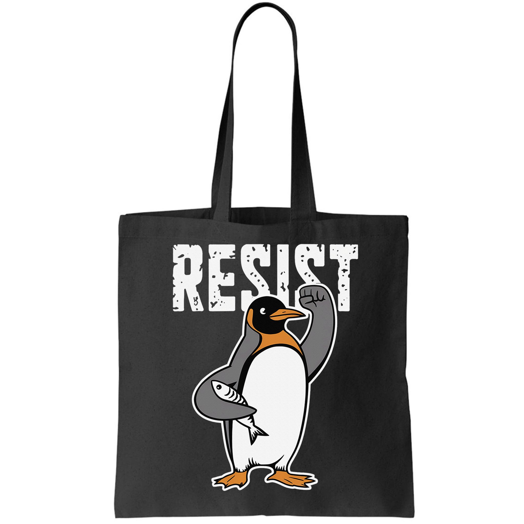 Funny Penguin Resist Penguins Protest Against Tariffs Bag
