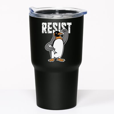Funny Penguin Resist Penguins Protest Against Tariffs Tumbler