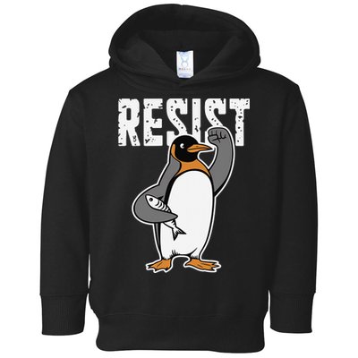 Funny Penguin Resist Penguins Protest Against Tariffs Toddler Hoodie