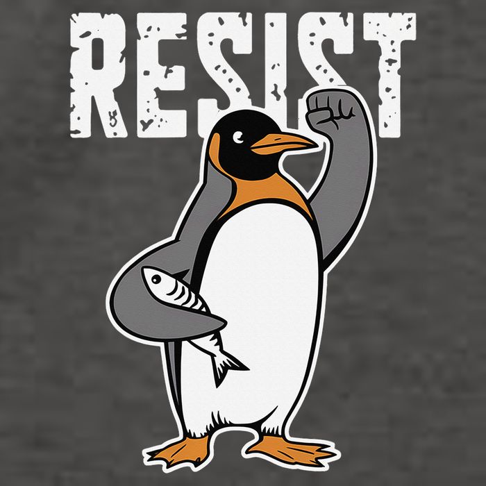 Funny Penguin Resist Penguins Protest Against Tariffs Vector Backpack