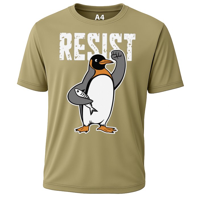 Funny Penguin Resist Penguins Protest Against Tariffs Performance Shirt