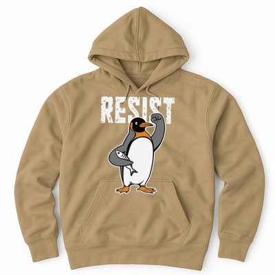 Funny Penguin Resist Penguins Protest Against Tariffs Hoodie