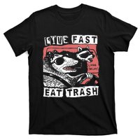 Funny Possum Raccoon Live Fast Eat Trash Street T-Shirt