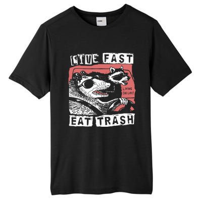 Funny Possum Raccoon Live Fast Eat Trash Street Tall Fusion ChromaSoft Performance T-Shirt