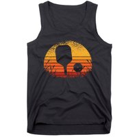 Funny Pickleball Retro Vintage Silhouette Pickleball Player Tank Top