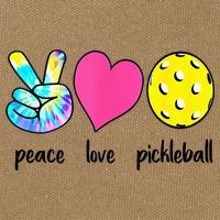 Funny Pickleball Retired Ladies Peace Love Pickleball Cotton Canvas Backpack