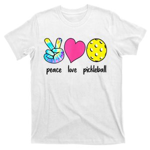 Funny Pickleball Retired Ladies Peace Love Pickleball T-Shirt