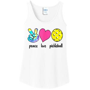 Funny Pickleball Retired Ladies Peace Love Pickleball Ladies Essential Tank