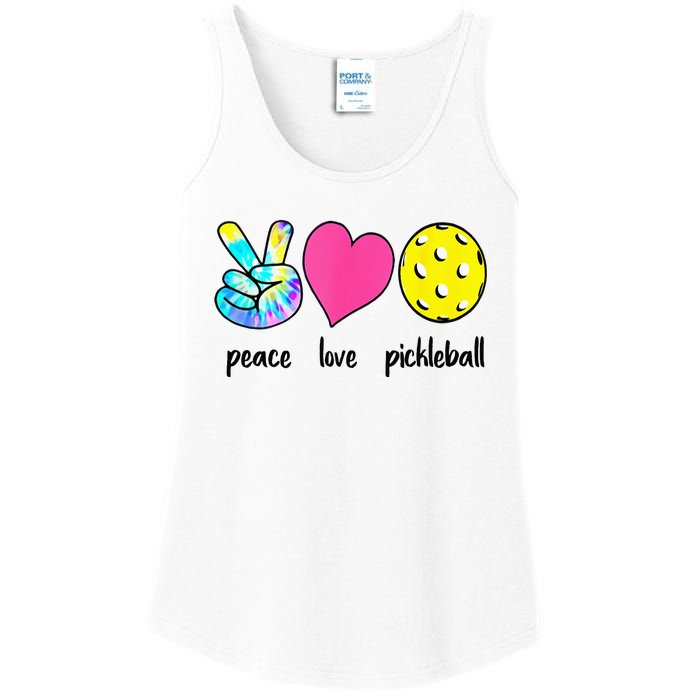 Funny Pickleball Retired Ladies Peace Love Pickleball Ladies Essential Tank