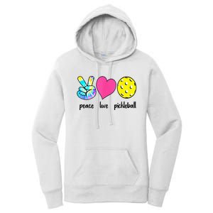 Funny Pickleball Retired Ladies Peace Love Pickleball Women's Pullover Hoodie