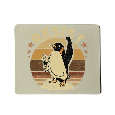 Funny Penguin Resist Penguins Protest Against Tariffs Mousepad