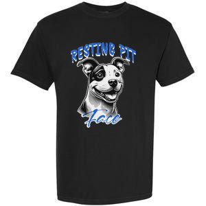 Funny Pitbull Resting Pit Face Humor Garment-Dyed Heavyweight T-Shirt