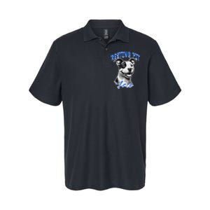 Funny Pitbull Resting Pit Face Humor Softstyle Adult Sport Polo