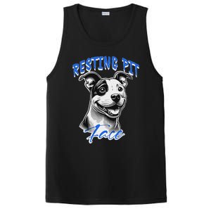 Funny Pitbull Resting Pit Face Humor PosiCharge Competitor Tank