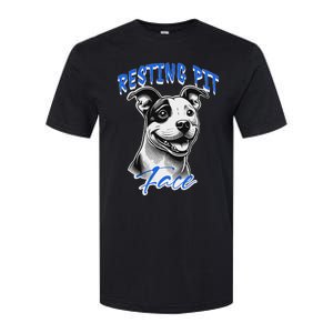 Funny Pitbull Resting Pit Face Humor Softstyle CVC T-Shirt