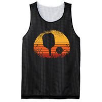 Funny Pickleball Retro Vintage Silhouette Pickleball Player Mesh Reversible Basketball Jersey Tank