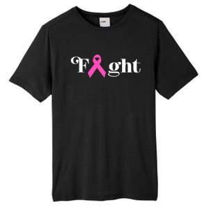 Fight Pink Ribbon Breast Cancer Gift Tall Fusion ChromaSoft Performance T-Shirt