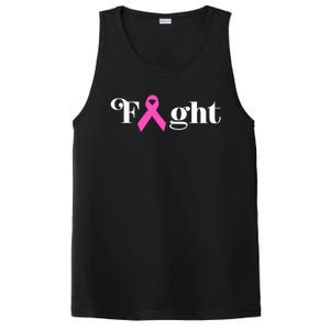 Fight Pink Ribbon Breast Cancer Gift PosiCharge Competitor Tank