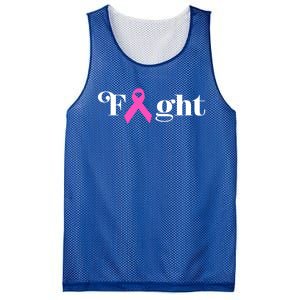 Fight Pink Ribbon Breast Cancer Gift Mesh Reversible Basketball Jersey Tank