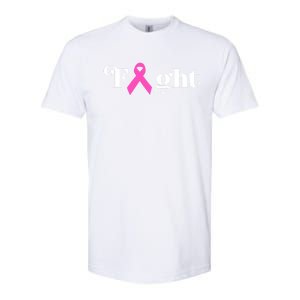 Fight Pink Ribbon Breast Cancer Gift Softstyle CVC T-Shirt