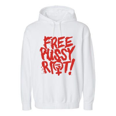 Free Pussy Riot Garment-Dyed Fleece Hoodie